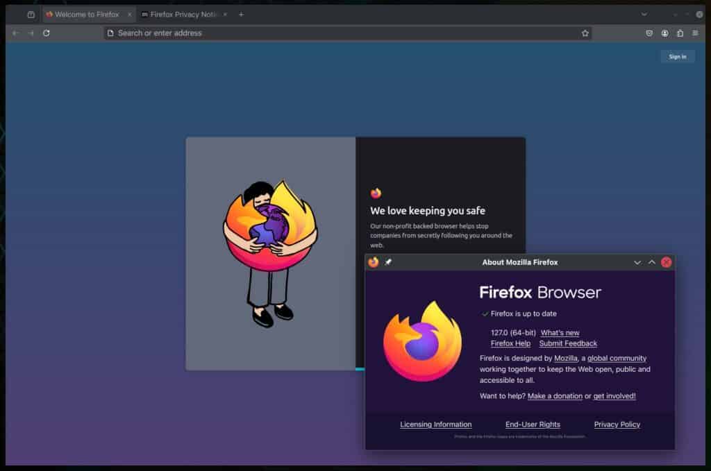 Mozilla Firefox 127