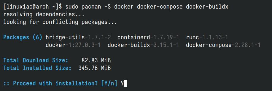 Install Docker on Arch Linux