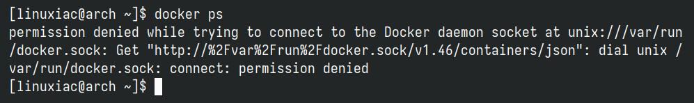 Docker permission denied.