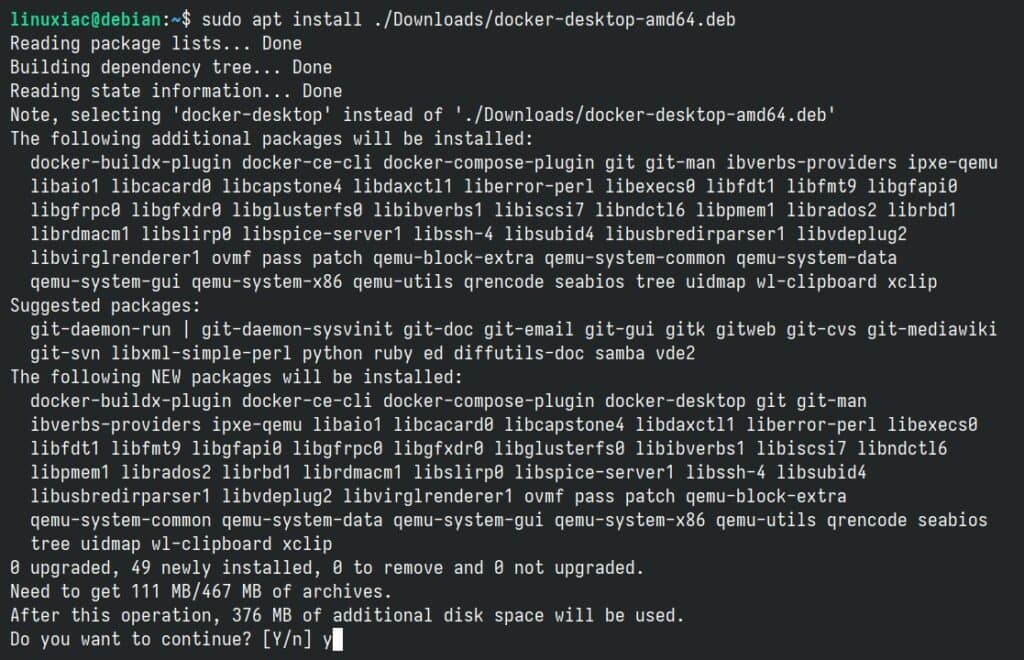 Install Docker Desktop on Debian 12 (Bookworm).