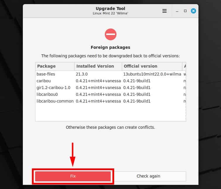 Fix incompatible packages.