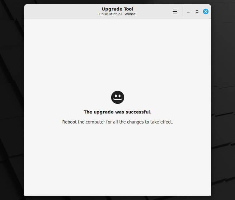 The system was successfully upgraded to Linux Mint 22 from 21.3.