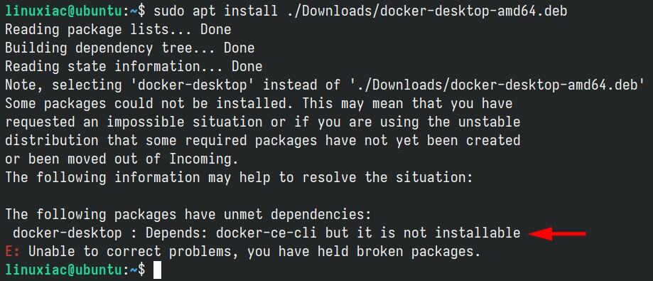 Unmet dependencies error.