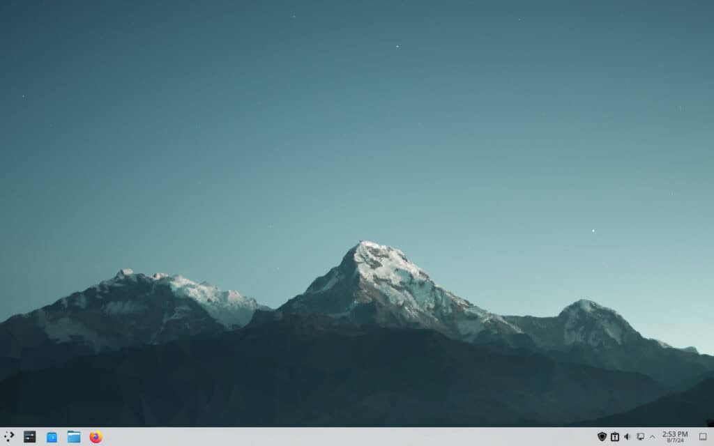 KDE Plasma desktop successfully installed on Linux Mint 22.