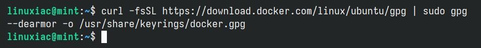 Add Docker’s repo GPG key.