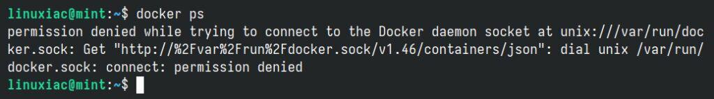 Docker permission denied.