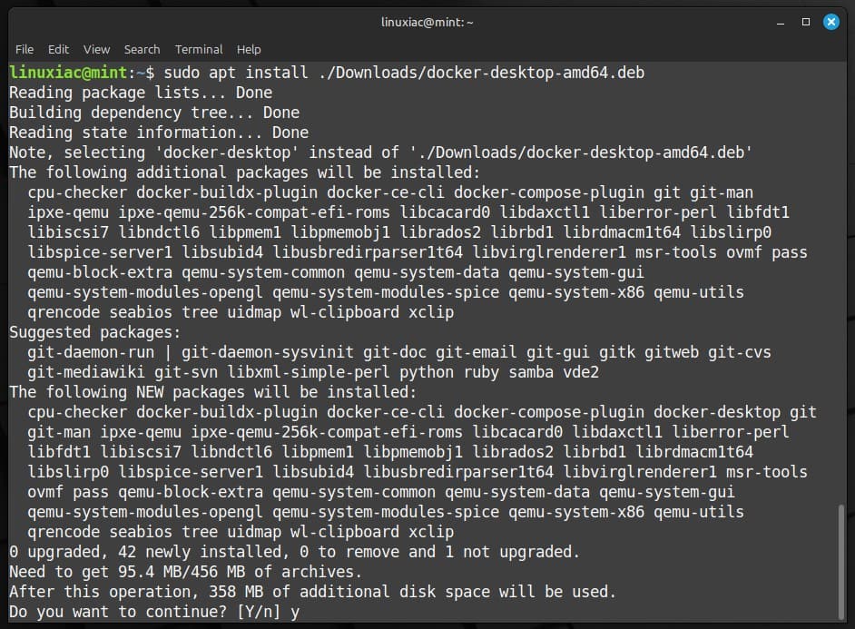 Install Docker Desktop on Linux Mint 22.