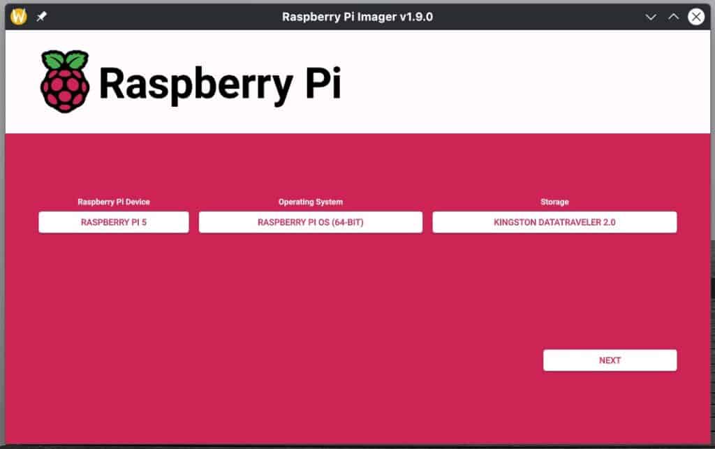 Raspberry Pi Imager 1.9