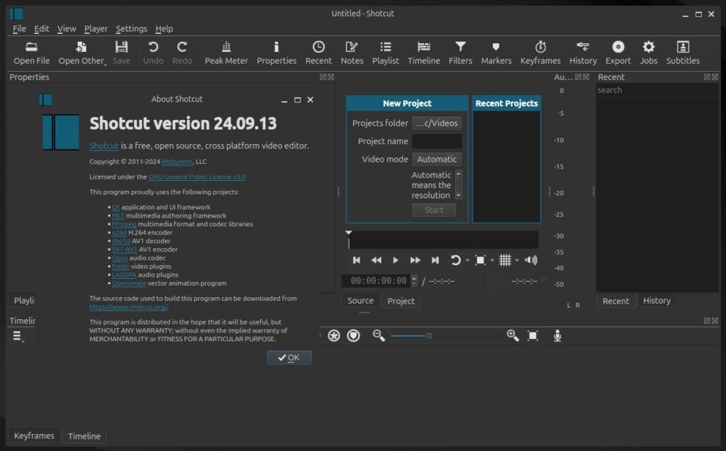 Shotcut 24.09 Video Editor