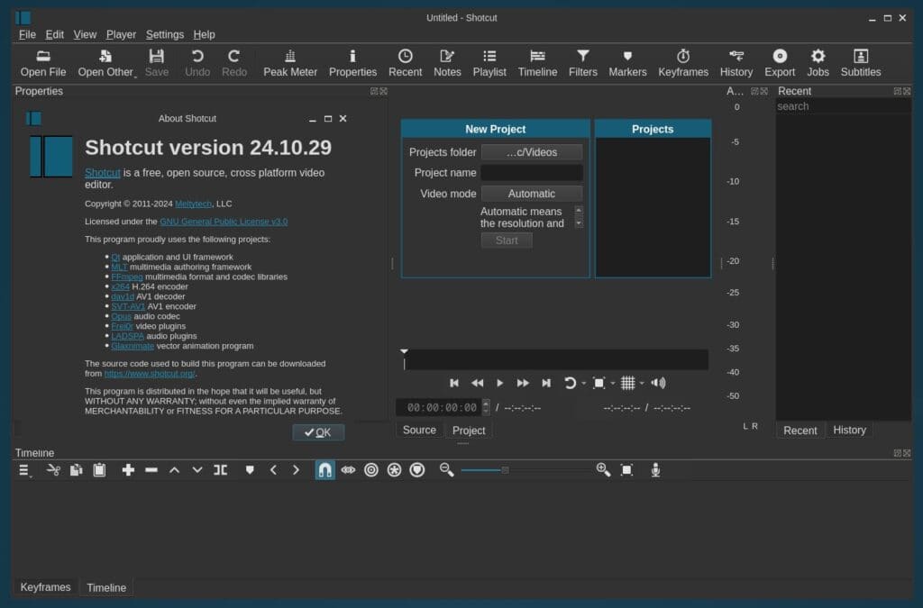 Shotcut 24.10 Video Editor