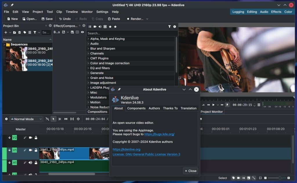 Kdenlive 24.08.3 Video Editor