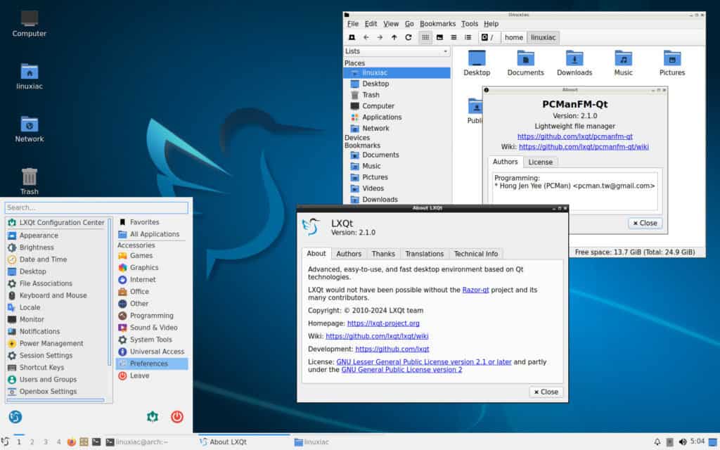 LXQt 2.1 Desktop Environment