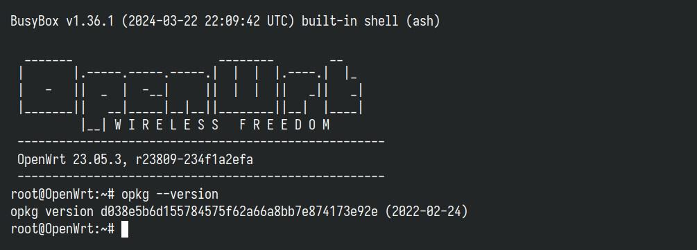 OpenWrt's shell.