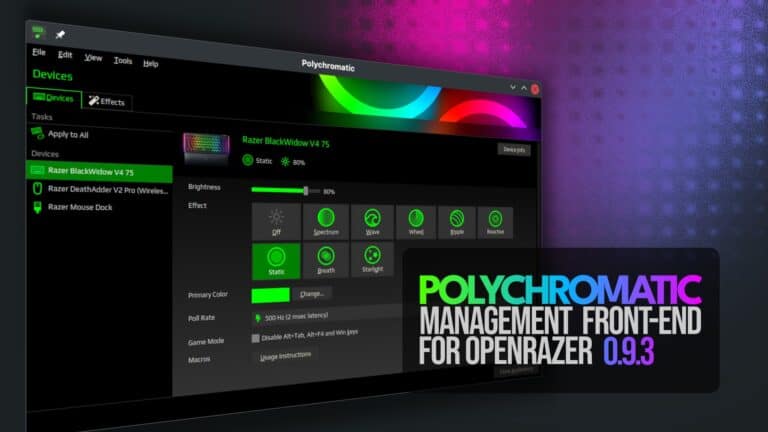 Polychromatic 0.9.3 OpenRazer Front-End Released