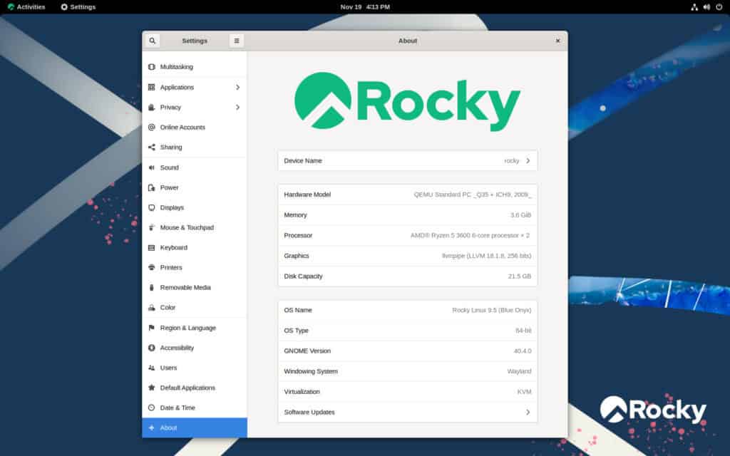 Rocky Linux 9.5 'Blue Onyx'