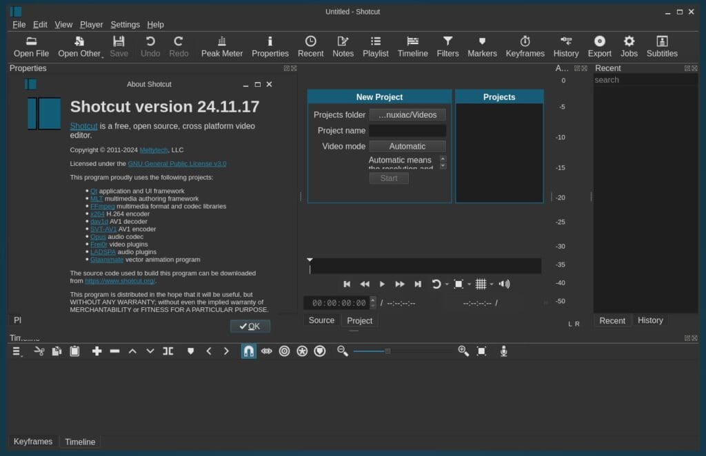 Shotcut 24.11 Video Editor