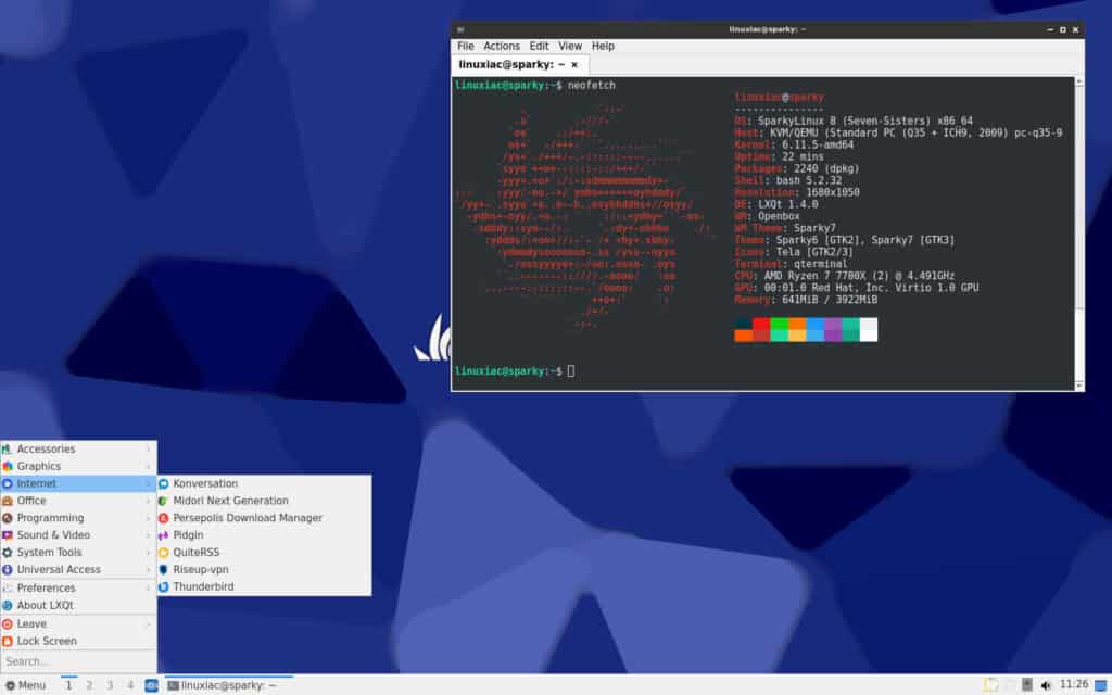 Sparky 2024.11 LXQt Desktop