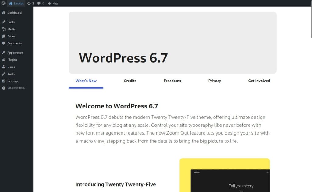 WordPress 6.7