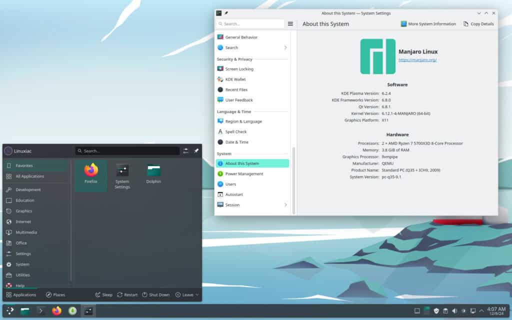 Manjaro 24.2 Plasma Edition