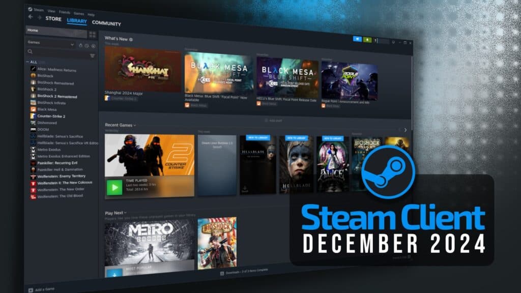 December Steam Client Update Enhances Game Recording