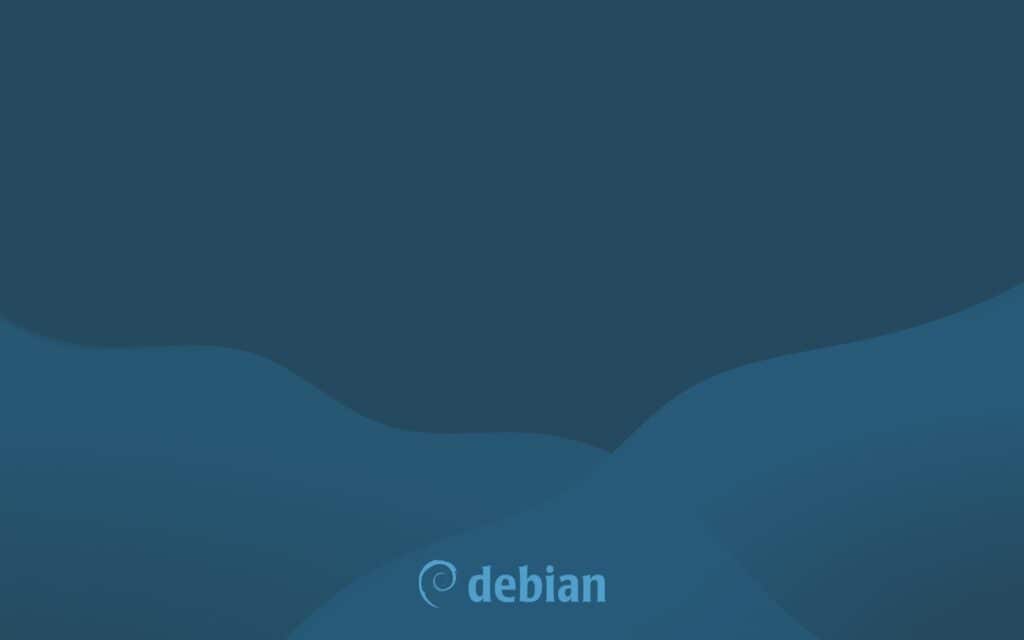 Debian 13 'Trixie' login screen artwork.