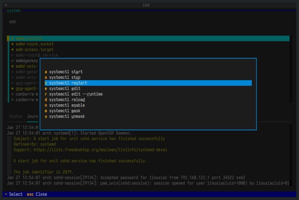 Manage sysdemd services with isd.