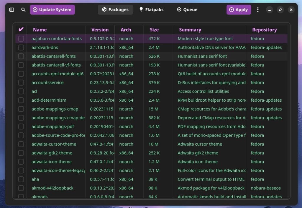 Nobara Package Manager