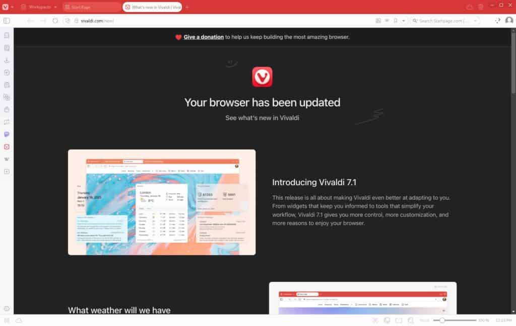 Vivaldi Browser 7.1