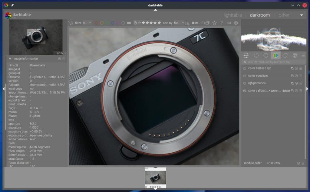 Darktable 5.0.1 Raw Photo Editing Tool