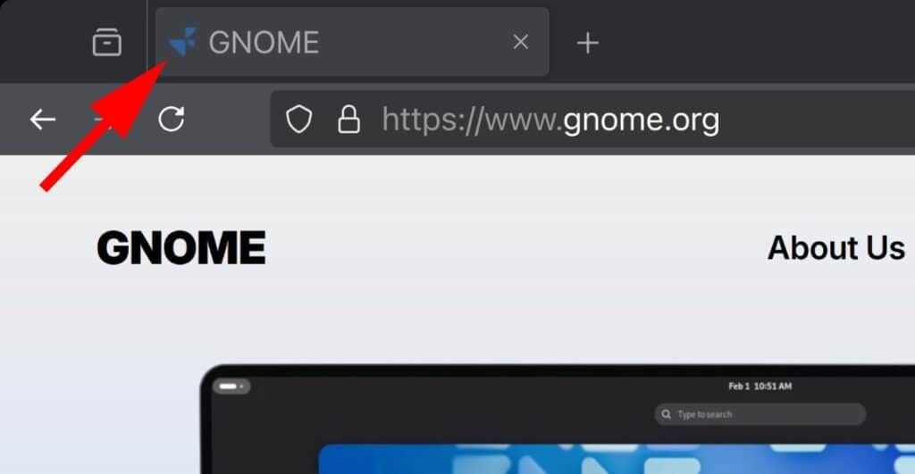 Favicon of the GNOME website.