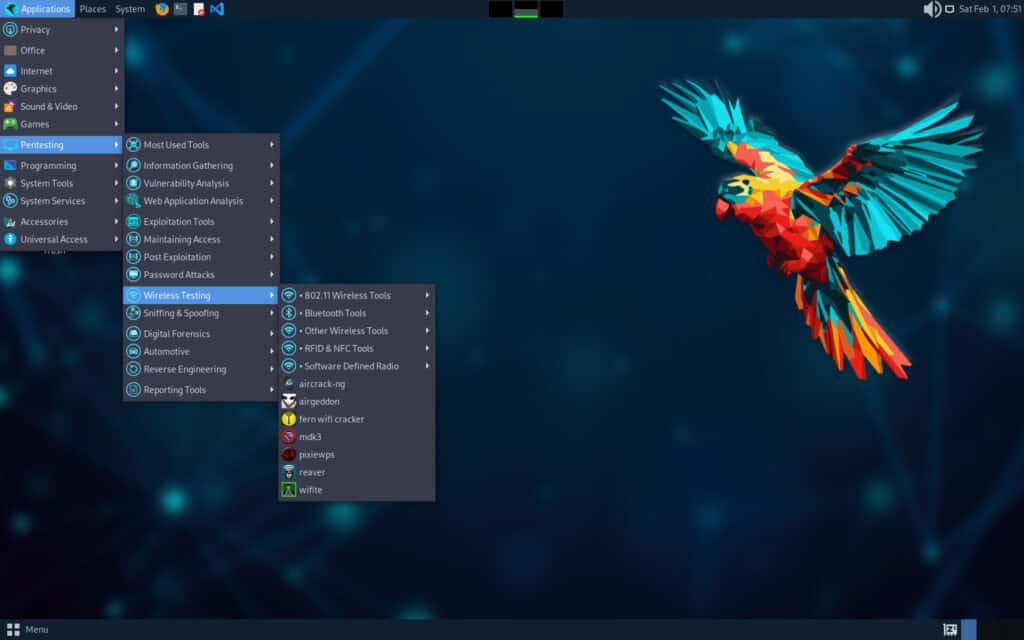 Parrot OS 6.3 security-focused Linux distro.