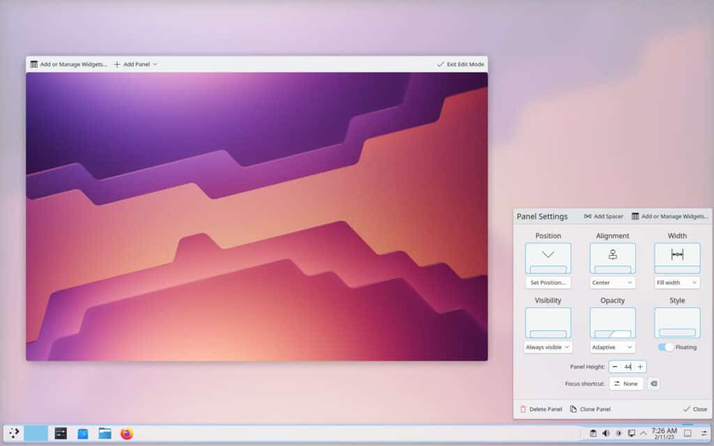 KDE Plasma 6.3 allows panels to be cloned.