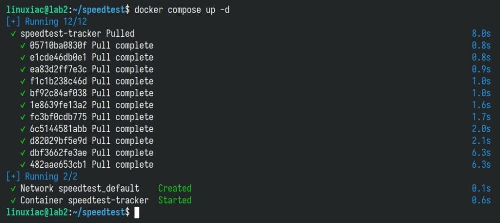 Deploying Speedtest Tracker with Docker Compose.