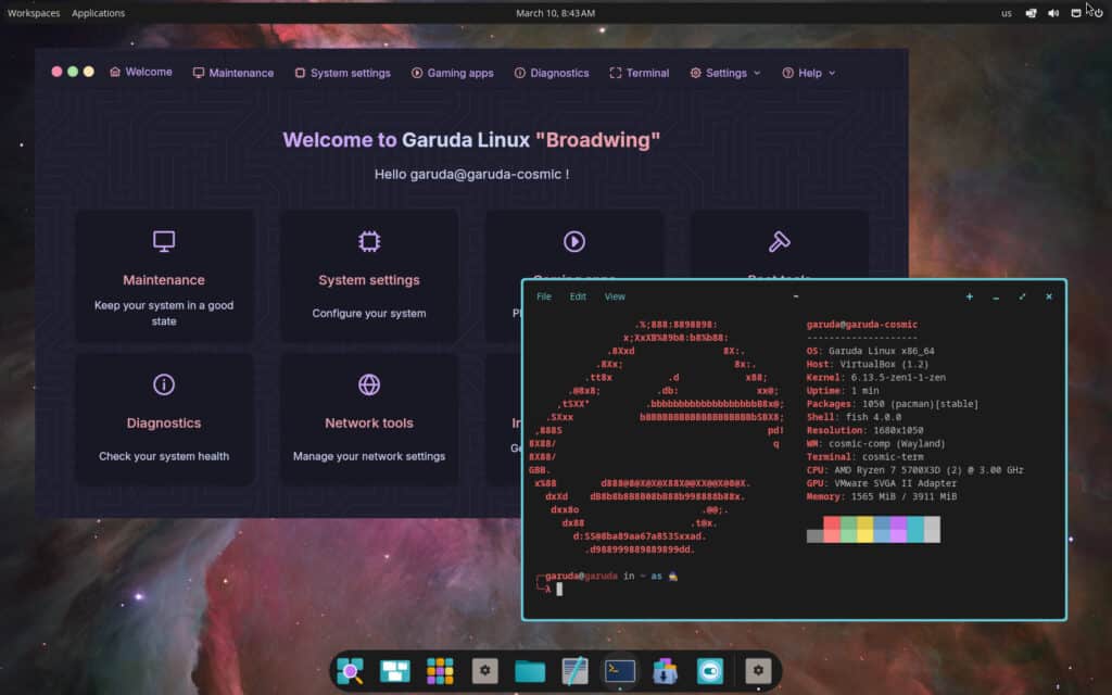 Garuda Linux COSMIC Edition