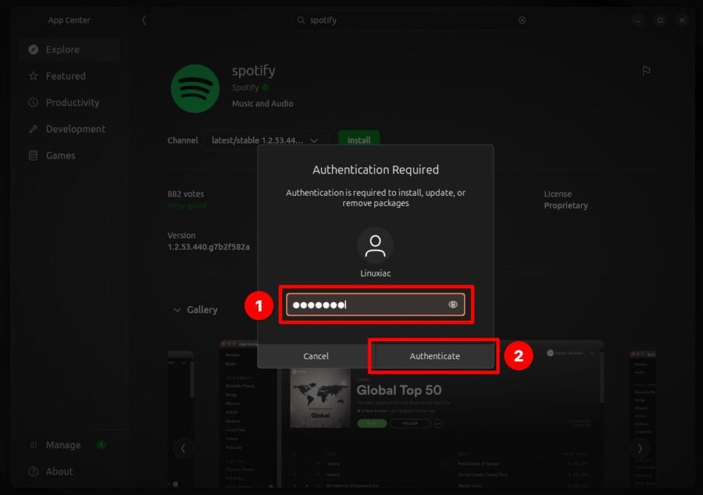 Installing Spotify on Ubuntu 24.04 LTS.