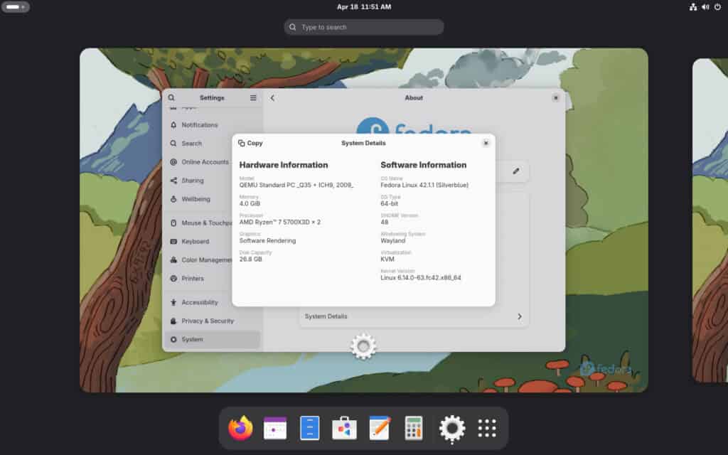 Fedora 42 Silverblue Atomic Desktop