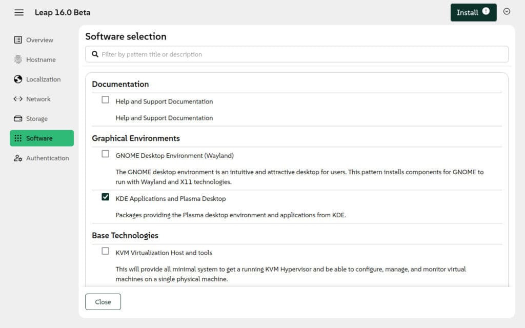 The new web-based openSUSE Agama installer.