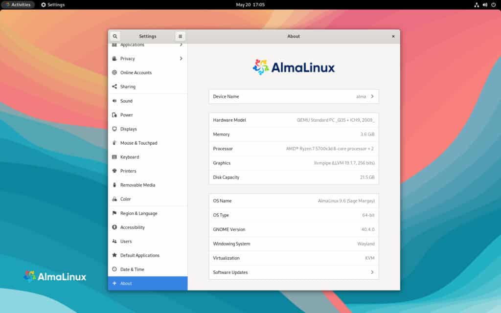AlmaLinux 9.6 (Sage Margay)