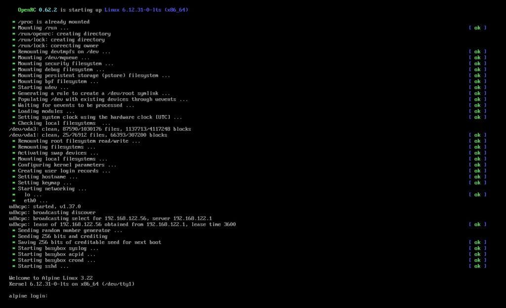 Alpine Linux 3.22
