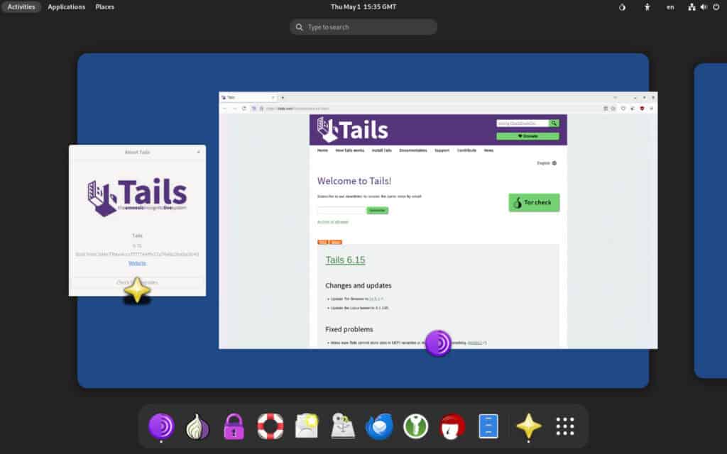 Tails 6.15 privacy-focused Linux distro