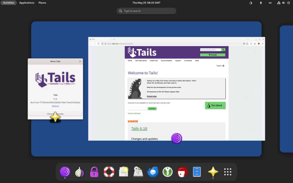 Tails 6.16 privacy-focused Linux distro