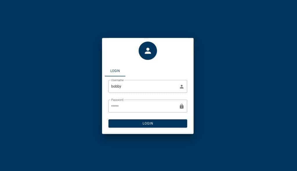 WUD login page