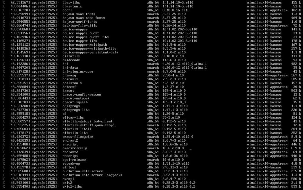 Обновление AlmaLinux с версии 9 до версии 10.