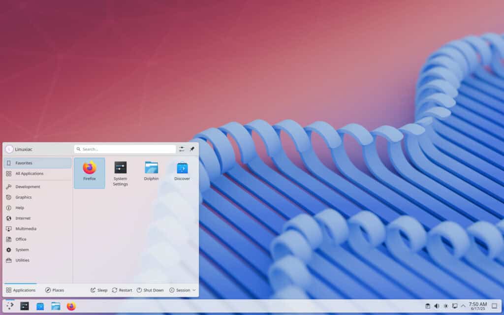 KDE Plasma 6.4 Desktop Environment