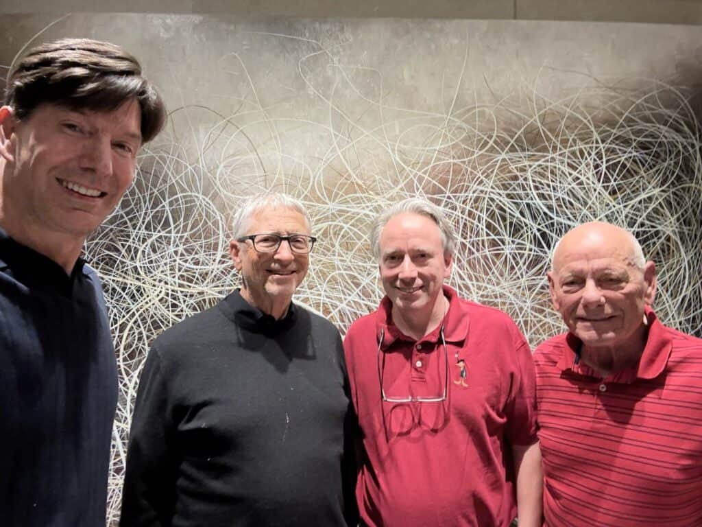 From left to right: Mark Russinovich, Bill Gates, Linus Torvalds, and Dave Cutler.