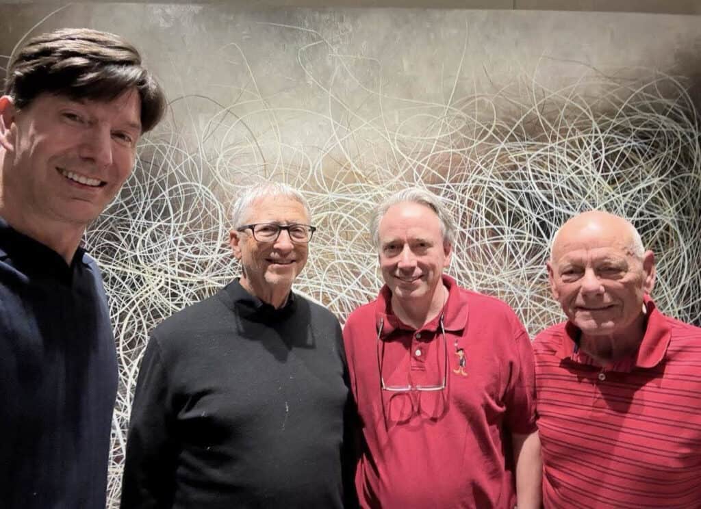 From left to right: Mark Russinovich, Bill Gates, Linus Torvalds, and Dave Cutler.