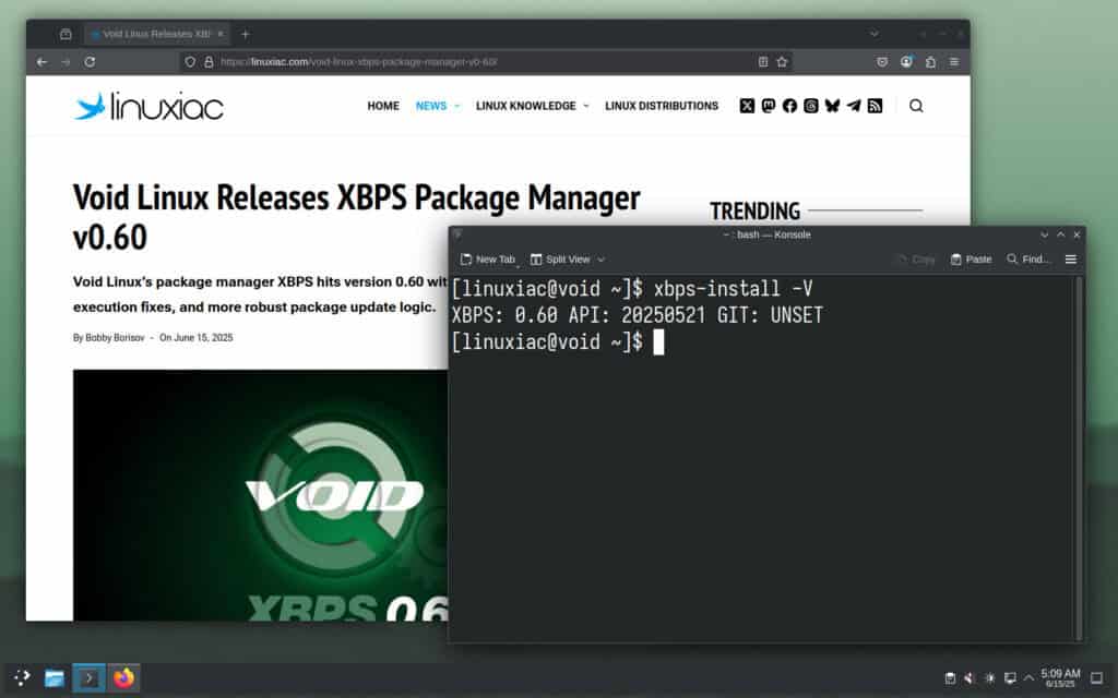 Void Linux XBPS 0.60 package manager
