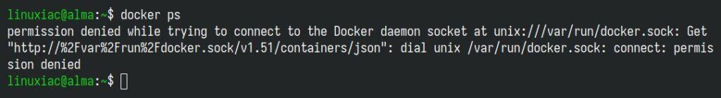 Docker 权限被拒绝。