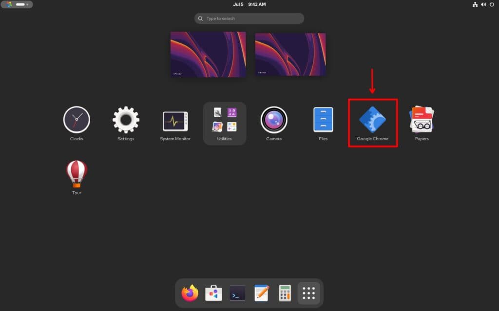 Missing Google Chrome icon in GNOME Dash.