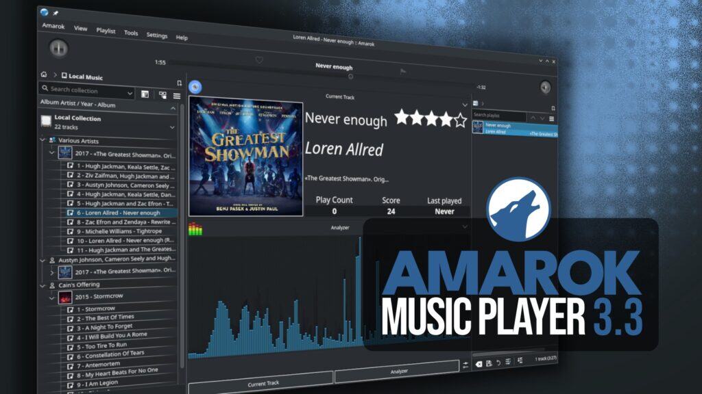 Amarok 3.3 Music Player Adopts Qt6/KF6 and GStreamer